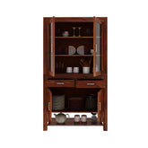 BEFREE Solid Sheesham Wood Kitchen Cabinet (Natural Finish)
